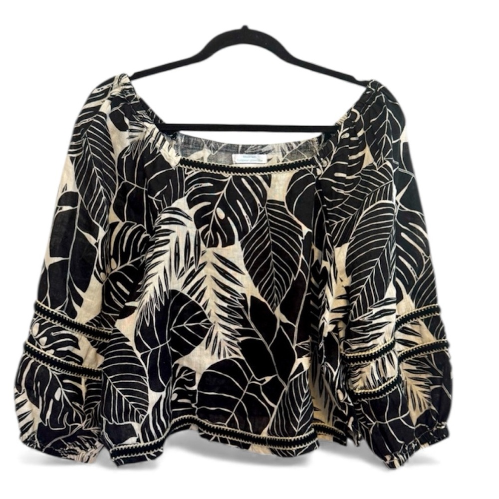 Cynthia Rowley 100% linen floral top